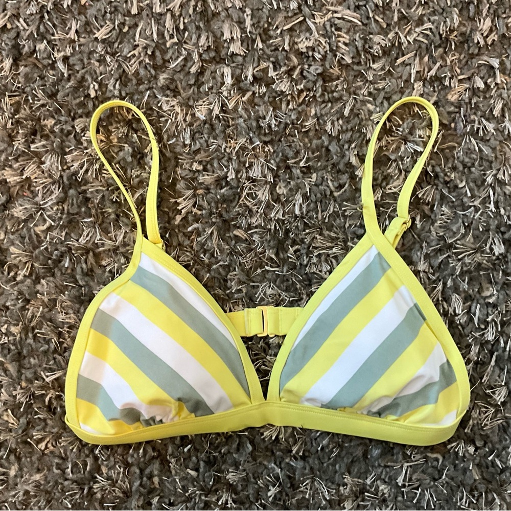 NWOT KONA SOL Striped Bikini Top | S
